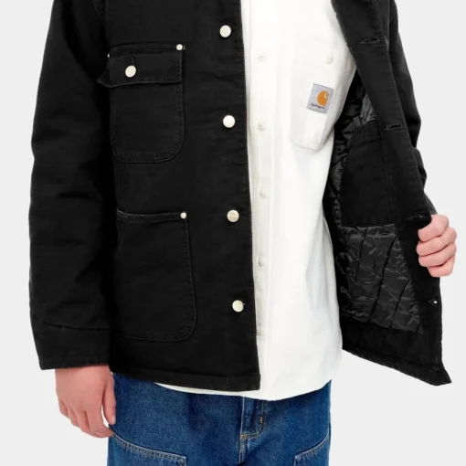 Flash Sale Og Chore Coat (Vinter) | Sort (Aeldet Laerred) Mænd Jakker & Veste
