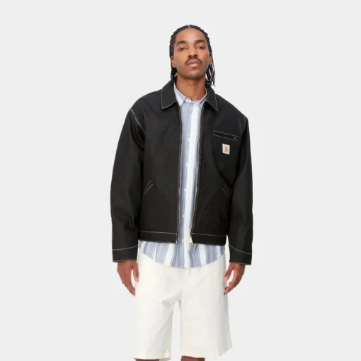 Store Og Detroit Jakke (Forar) | Sort (Stiv) Mænd Denim