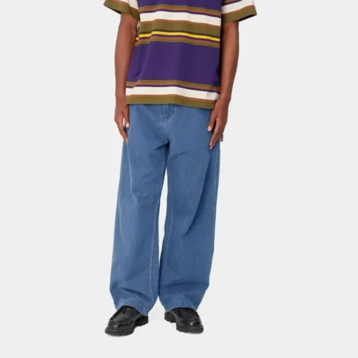 Best Og Loose Fit Single Knee Pant | Bla (Heavy Stone Vask) Mænd Bukser