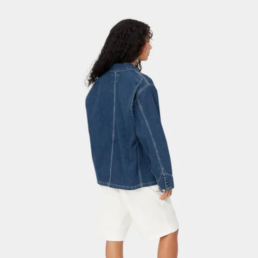Store Og Michigan Frakke Til Kvinder (Forar) - Denim | Bla (Stenvasket) Kvinder Jakker