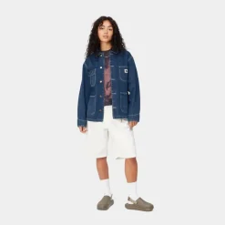 Store Og Michigan Frakke Til Kvinder (Forar) - Denim | Bla (Stenvasket) Kvinder Jakker