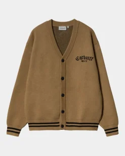 Clearance Onyx Cardigan | Hamilton Brun / Sort Mænd Trøjer