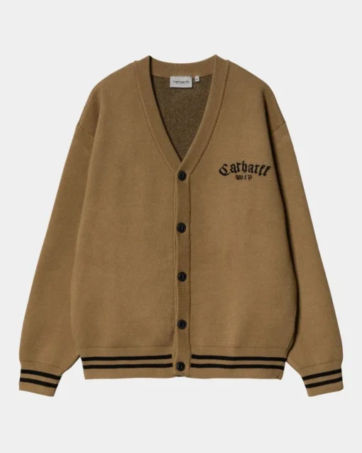 Clearance Onyx Cardigan | Hamilton Brun / Sort Mænd Trøjer
