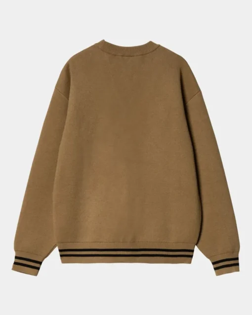 Clearance Onyx Cardigan | Hamilton Brun / Sort Mænd Trøjer