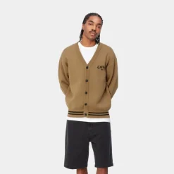 Clearance Onyx Cardigan | Hamilton Brun / Sort Mænd Trøjer