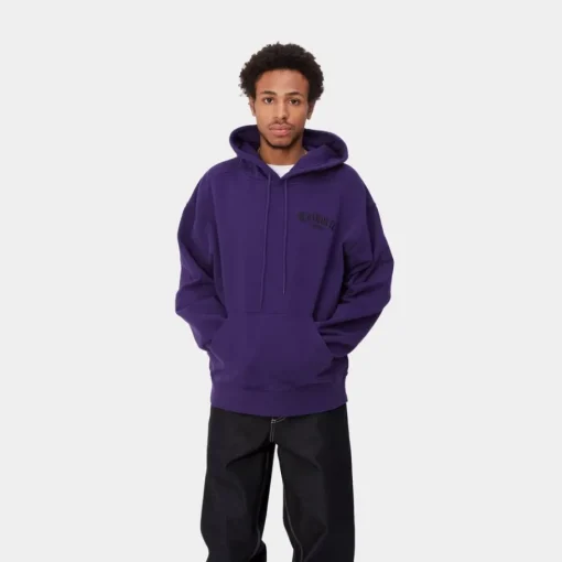 Flash Sale Onyx Script Sweatshirt Med Haette | Tyrian Mænd Sveder
