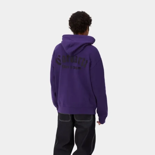 Flash Sale Onyx Script Sweatshirt Med Haette | Tyrian Mænd Sveder