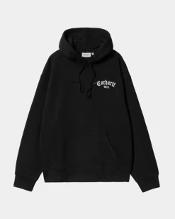 Sale Onyx Script Sweatshirt Med Haette | Sort Mænd Sveder