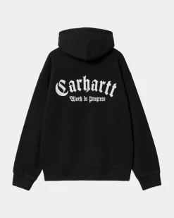 Sale Onyx Script Sweatshirt Med Haette | Sort Mænd Sveder