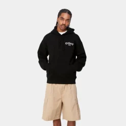 Sale Onyx Script Sweatshirt Med Haette | Sort Mænd Sveder