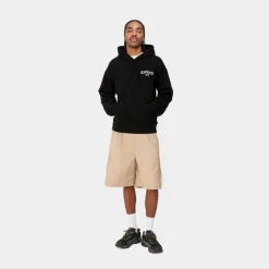 Sale Onyx Script Sweatshirt Med Haette | Sort Mænd Sveder