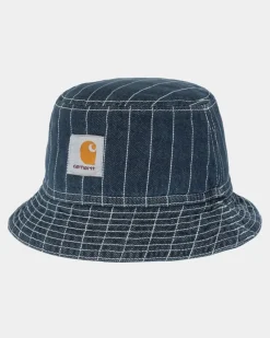 Store Orlean Stripe Bucket Hat | Bla/Hvid (Stenvasket) Mænd Tilbehør