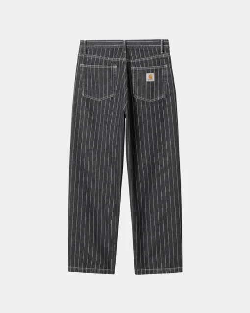 Online Orlean Stripe Bukser | Sort/Hvid (Stenvasket) Mænd Bukser