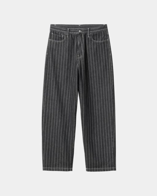 Online Orlean Stripe Bukser | Sort/Hvid (Stenvasket) Mænd Bukser
