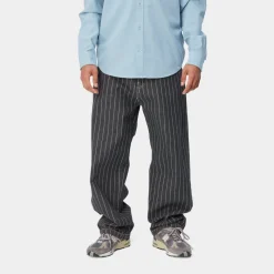 Online Orlean Stripe Bukser | Sort/Hvid (Stenvasket) Mænd Bukser
