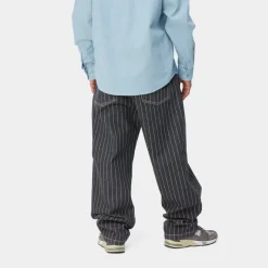 Online Orlean Stripe Bukser | Sort/Hvid (Stenvasket) Mænd Bukser