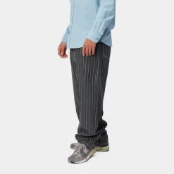 Online Orlean Stripe Bukser | Sort/Hvid (Stenvasket) Mænd Bukser