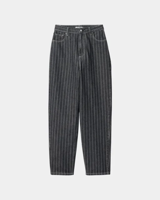 Shop Orlean Stripe Bukser Til Kvinder | Sort/Hvid (Stenvasket) Kvinder Bukser