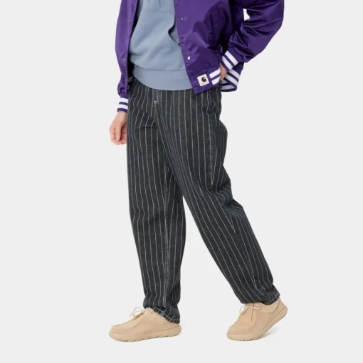 Shop Orlean Stripe Bukser Til Kvinder | Sort/Hvid (Stenvasket) Kvinder Bukser
