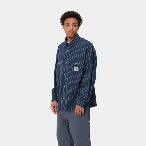 Flash Sale Orlean Stripe Skjorte | Bla / Hvid Mænd Skjorter