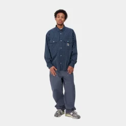 Flash Sale Orlean Stripe Skjorte | Bla / Hvid Mænd Skjorter