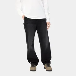 Hot Pierce Pant Straight - Denim | Sort (Mork Brugt Vask) Kvinder Bukser
