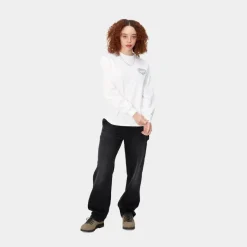 Hot Pierce Pant Straight - Denim | Sort (Mork Brugt Vask) Kvinder Bukser