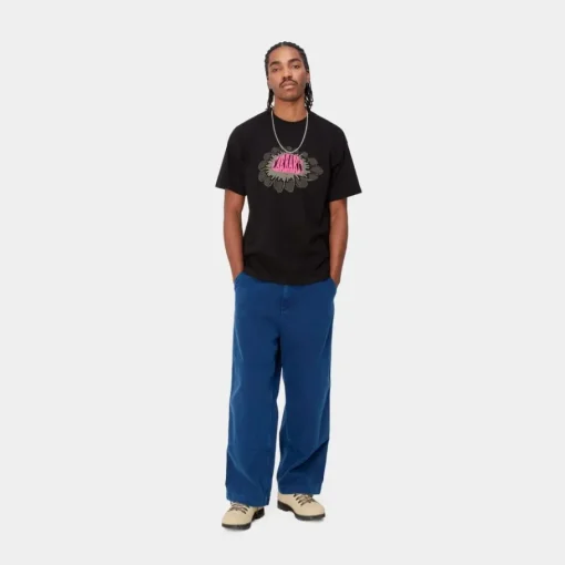 Store Pixel Flower T-Shirt | Sort Mænd T-Shirts Og Poloer