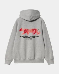 Cheap Rocky Script Sweatshirt Med Haette | Gra Lyng Mænd Sveder