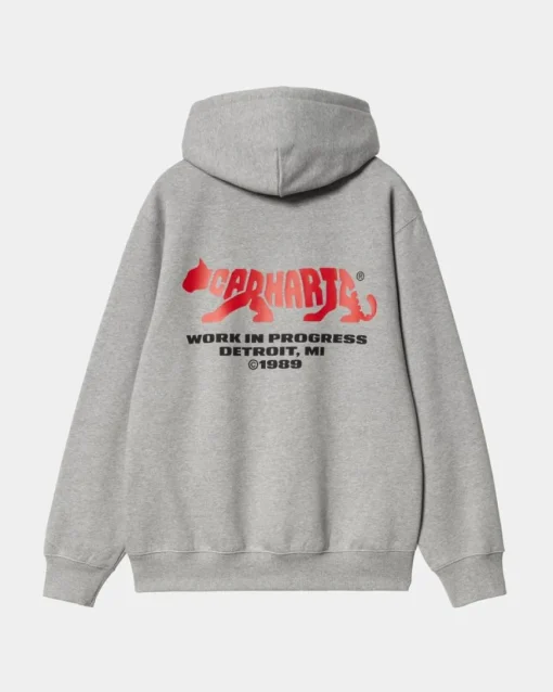 Cheap Rocky Script Sweatshirt Med Haette | Gra Lyng Mænd Sveder