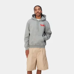 Cheap Rocky Script Sweatshirt Med Haette | Gra Lyng Mænd Sveder