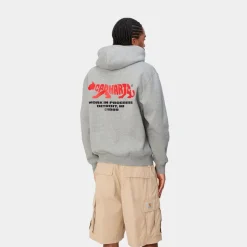 Cheap Rocky Script Sweatshirt Med Haette | Gra Lyng Mænd Sveder