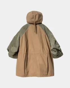 Outlet Sacai X And X Nylon Twill Frakke | Beige / Khaki Kvinder Jakker