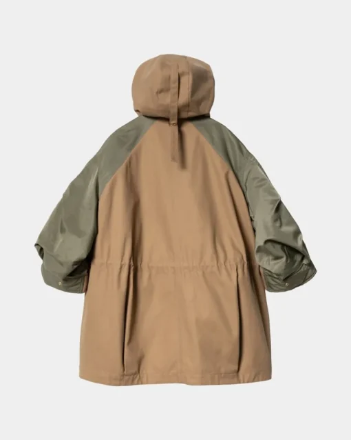 Outlet Sacai X And X Nylon Twill Frakke | Beige / Khaki Kvinder Jakker