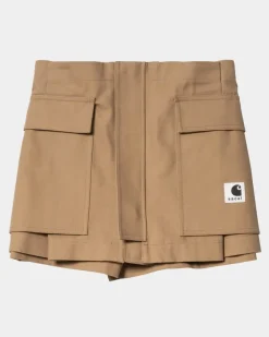 Cheap Sacai X Andeshorts Til Kvinder | Beige Kvinder Shorts