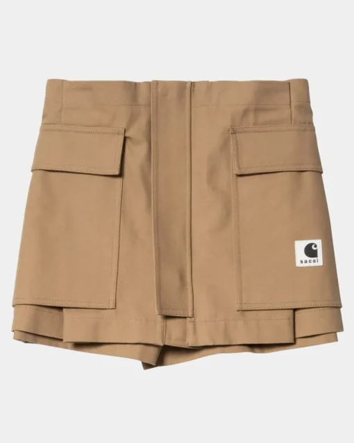 Cheap Sacai X Andeshorts Til Kvinder | Beige Kvinder Shorts