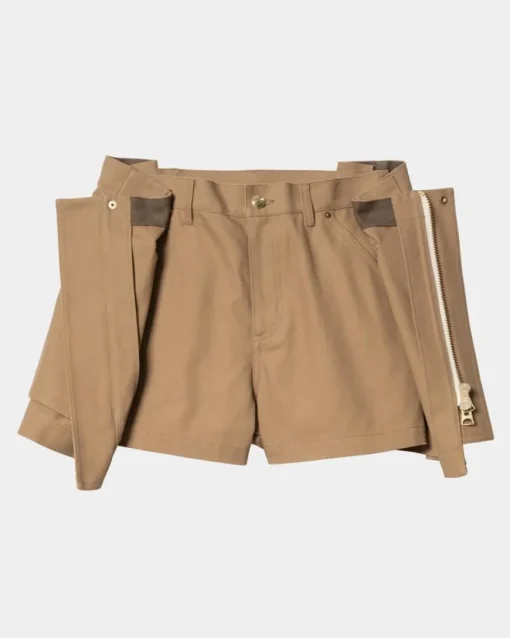 Cheap Sacai X Andeshorts Til Kvinder | Beige Kvinder Shorts