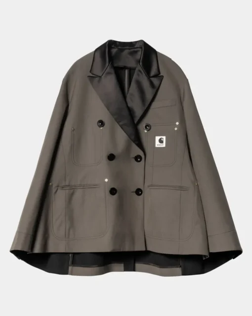 Best Sale Sacai X Suiting Bonding-Jakke Til Kvinder | Taupe Kvinder Jakker