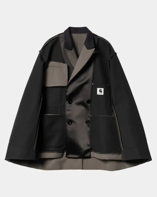 Best Sale Sacai X Suiting Bonding-Jakke Til Kvinder | Taupe Kvinder Jakker
