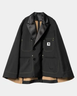 Best Sale Sacai X Suiting Bonding-Jakke Til Kvinder | Sort Kvinder Jakker