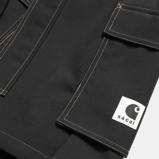 Hot Sacai X Suiting Bonding-Nederdel Til Kvinder | Sort Kvinder Kjoler & Nederdele
