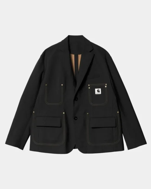Online Sacai X Suiting Bonding Jacket | Sort Mænd Jakker & Veste