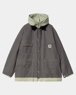 Clearance Sacai X Vendbar Andefrakke | Gra/Lysegron Mænd Samarbejde