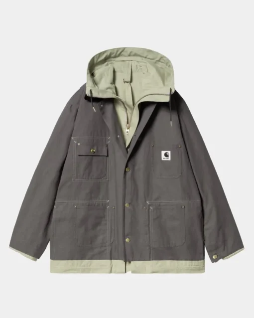 Clearance Sacai X Vendbar Andefrakke | Gra/Lysegron Mænd Samarbejde