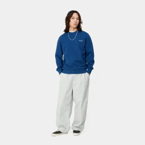 Online Script Broderi Sweatshirt | Aeldre Mænd Sveder