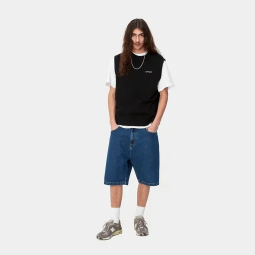 Best Sale Script Vest Sweatshirt | Sort Mænd Sveder