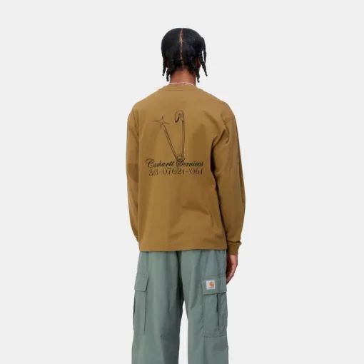 Outlet Sikkerhedsnal Langaermet T-Shirt | Hamilton Brown Mænd T-Shirts Og Poloer