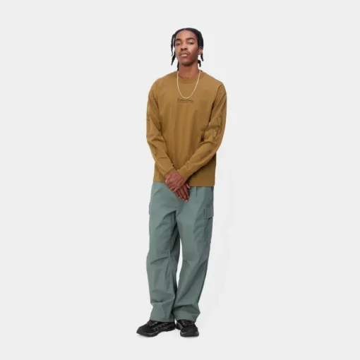 Outlet Sikkerhedsnal Langaermet T-Shirt | Hamilton Brown Mænd T-Shirts Og Poloer
