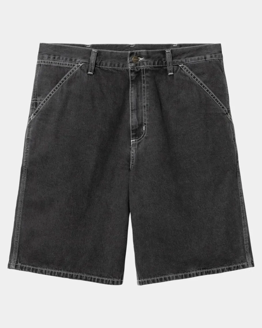 Outlet Simple Short - Denim | Sort (Heavy Stone Vask) Mænd Denim