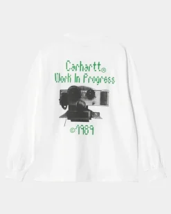 Hot Soundface Langaermet T-Shirt | Hvid Mænd T-Shirts Og Poloer